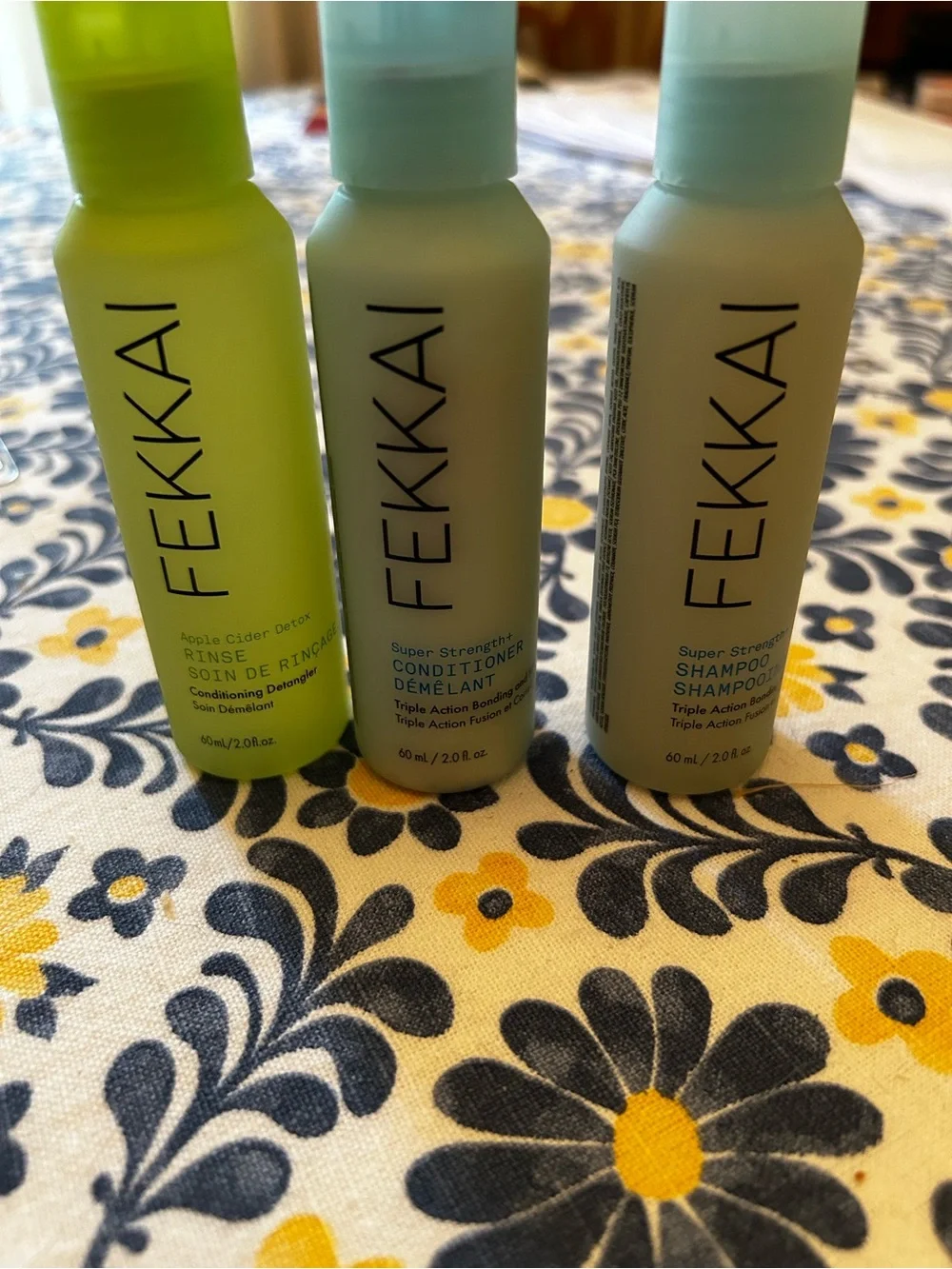 FEKKAI Hair Care 3 Pc Travel Set Super Strength Shampoo Conditioner Detox 2 oz